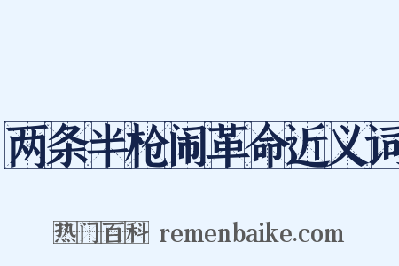 两条半枪闹革命近义词是什么意思的图片